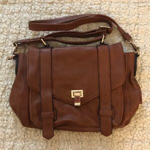 Brown briefcase style purse